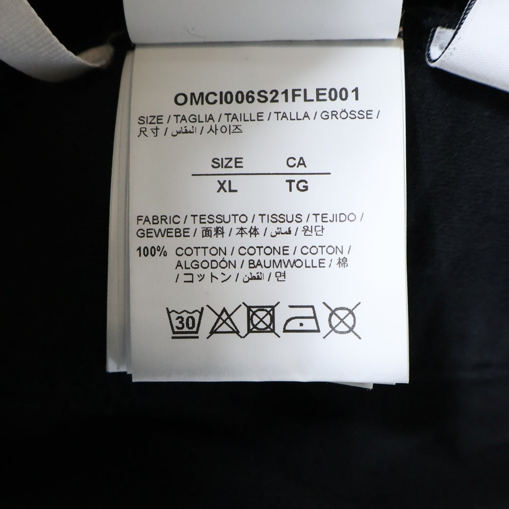 OFF-WHITE(オフホワイト) ラバーロゴプリント コットン スウェット ハーフパンツ ショーツ ブラック OMCI006S21FLE001