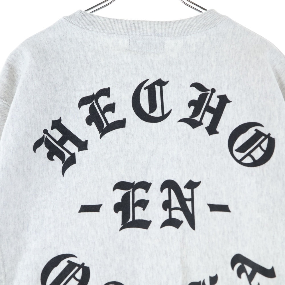 PHATRNK(ファットランク) HECHO EN OSAKA SWEAT 両面プリント クルーネックトレーナー 長袖スウェット グレー