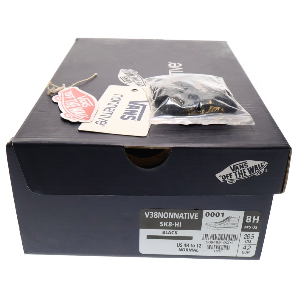 VANS(ヴァンズ) ×nonnative ノンネイティブ SK8-HI スケートハイ スエード スニーカー ブラック