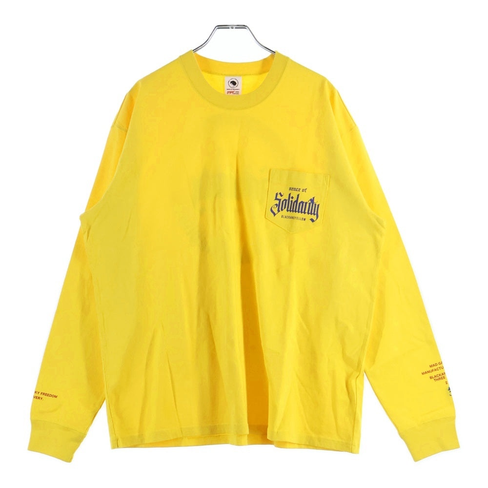 RATS(ラッツ) SOLIDARITY POCKET S/S TEE クルーネック 半袖Tシャツ イエロー