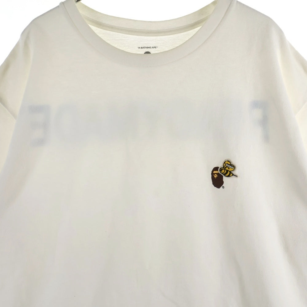 READY MADE(レディメイド) ×A BATHING APE アベイジングエイプ クルーネック 半袖Tシャツ ホワイト