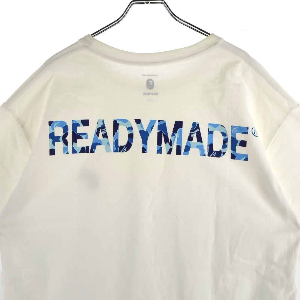 READY MADE(レディメイド) ×A BATHING APE アベイジングエイプ クルーネック 半袖Tシャツ ホワイト