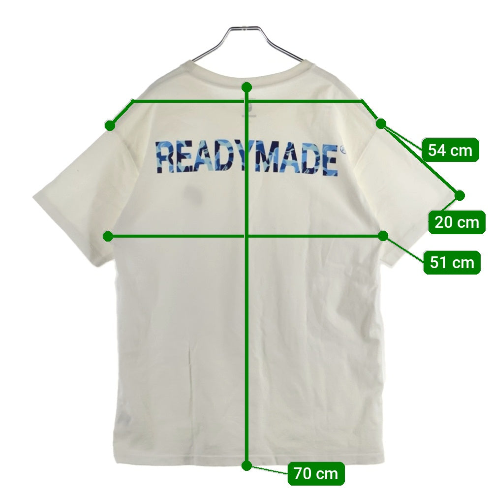 READY MADE(レディメイド) ×A BATHING APE アベイジングエイプ クルーネック 半袖Tシャツ ホワイト