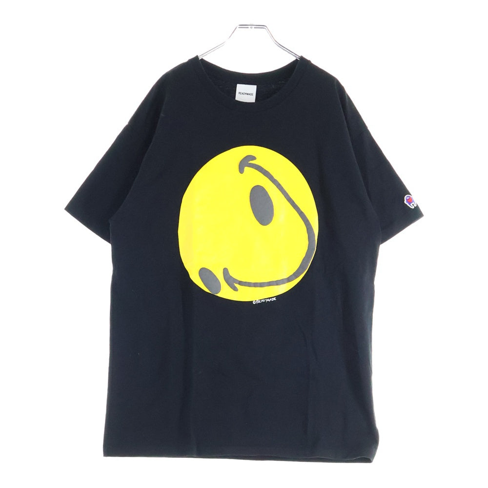 READY MADE(レディメイド) COLLAPSED FACE TEE クルーネック 半袖Tシャツ ブラック RE-CO-BK-00-00-143