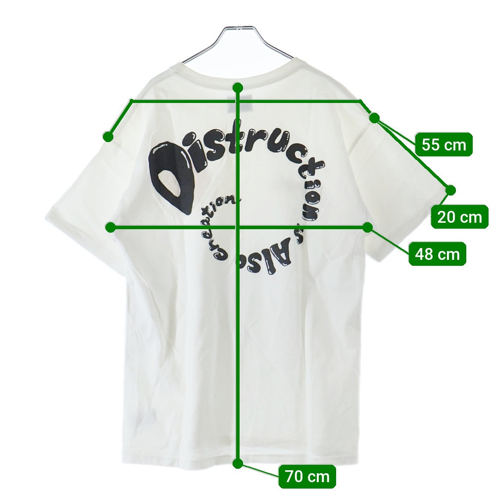 READY MADE(レディメイド) 20SS S/S SMILE PRINT TEE スマイルグラフィック ロゴプリント クルーネック半袖Tシャツ カットソー RE-CO-WH-00-00-130