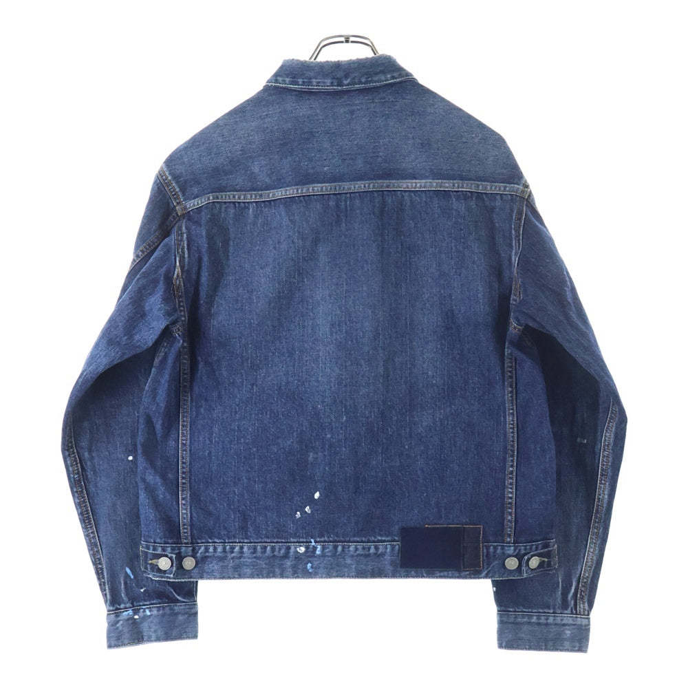 VISVIM(ヴィスヴィム) 23AW SS 101 JKT ペイント加工 デニムジャケット インディゴ 0123205006004
