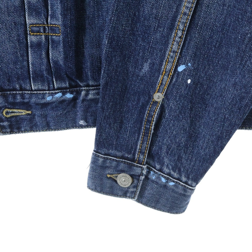 VISVIM(ヴィスヴィム) 23AW SS 101 JKT ペイント加工 デニムジャケット インディゴ 0123205006004