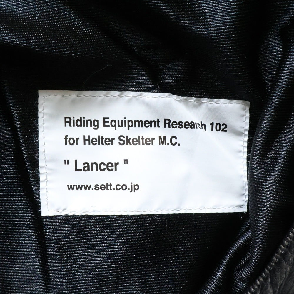 NO BRAND(ノーブランド) RIDING EQUIPMENT RESEARCH LANCER Horse Leather Pants ライディングクイップメントリサーチ ホースレザー パンツ ブラック RER-102