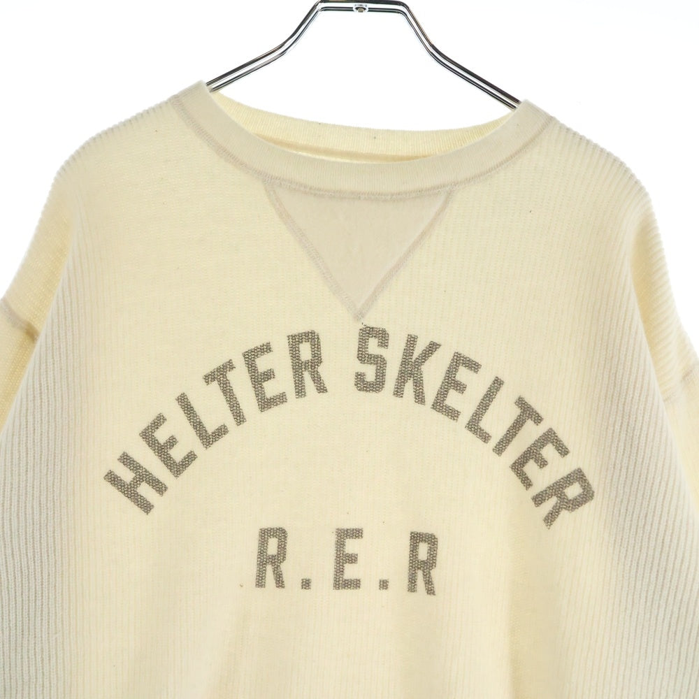 NO BRAND(ノーブランド) RIDING EQUIPMENT RESEARCH ライディングクイップメントリサーチ ニット 長袖スウェット アイボリー