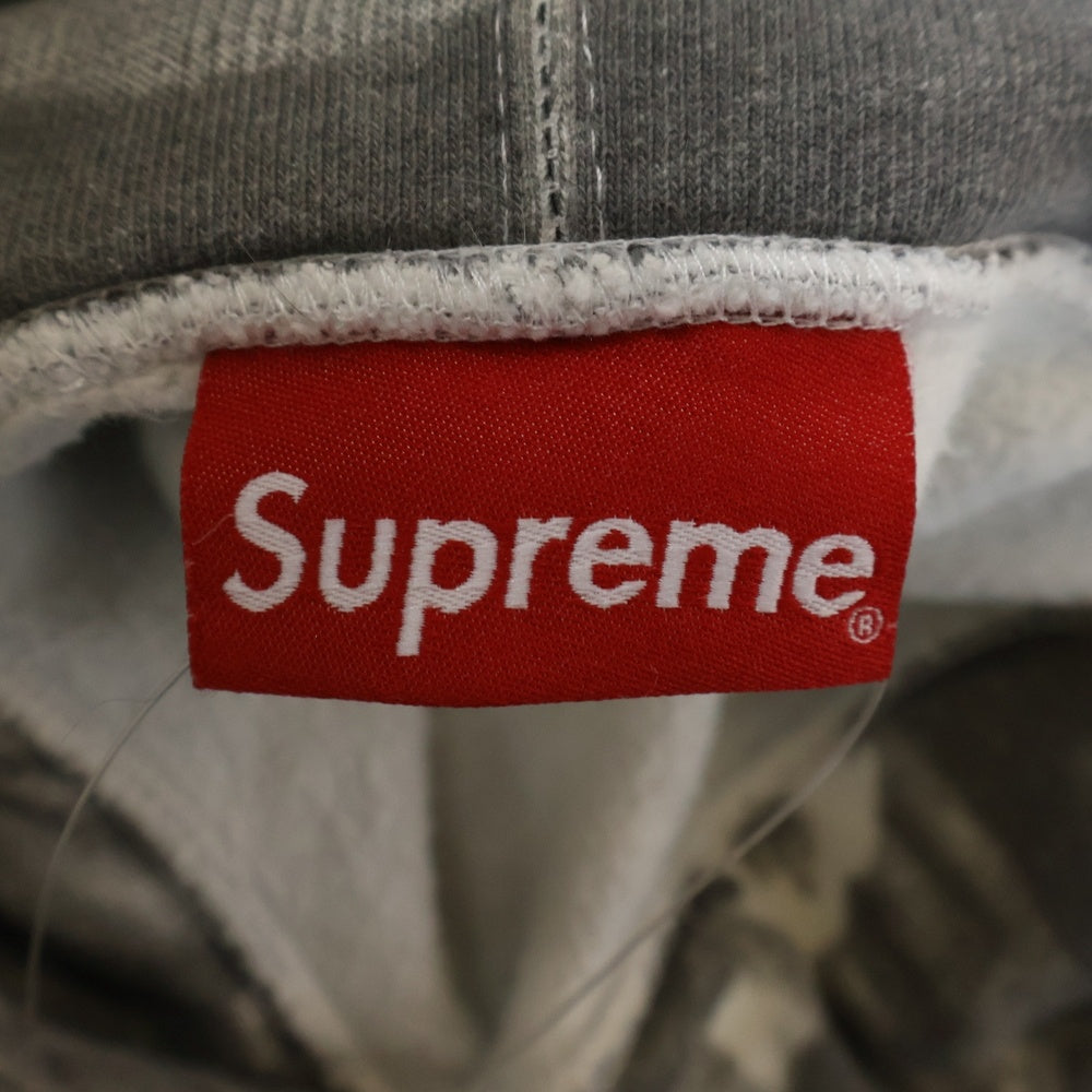 SUPREME(シュプリーム) 18AW Jesus and Mary Hooded Sweatshirt 総柄 ジーザスアンドマリア プルオーバースウェットパーカー グレー/ホワイト