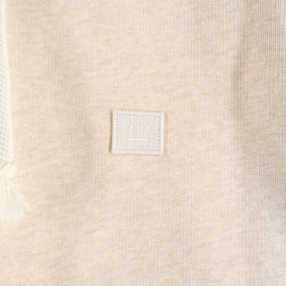 ACNE(アクネ) フェイス ロゴ パッチ プルオーバーパーカー 長袖 フーディー アイボリー FA-UX-SWEA000078