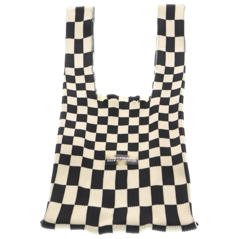 LASTFRAME(ラストフレーム) ICHIMATSU MARKET BAG 市松模様 マーケットハンドバッグ チェッカーフラッグ ブラック/ホワイト レディース