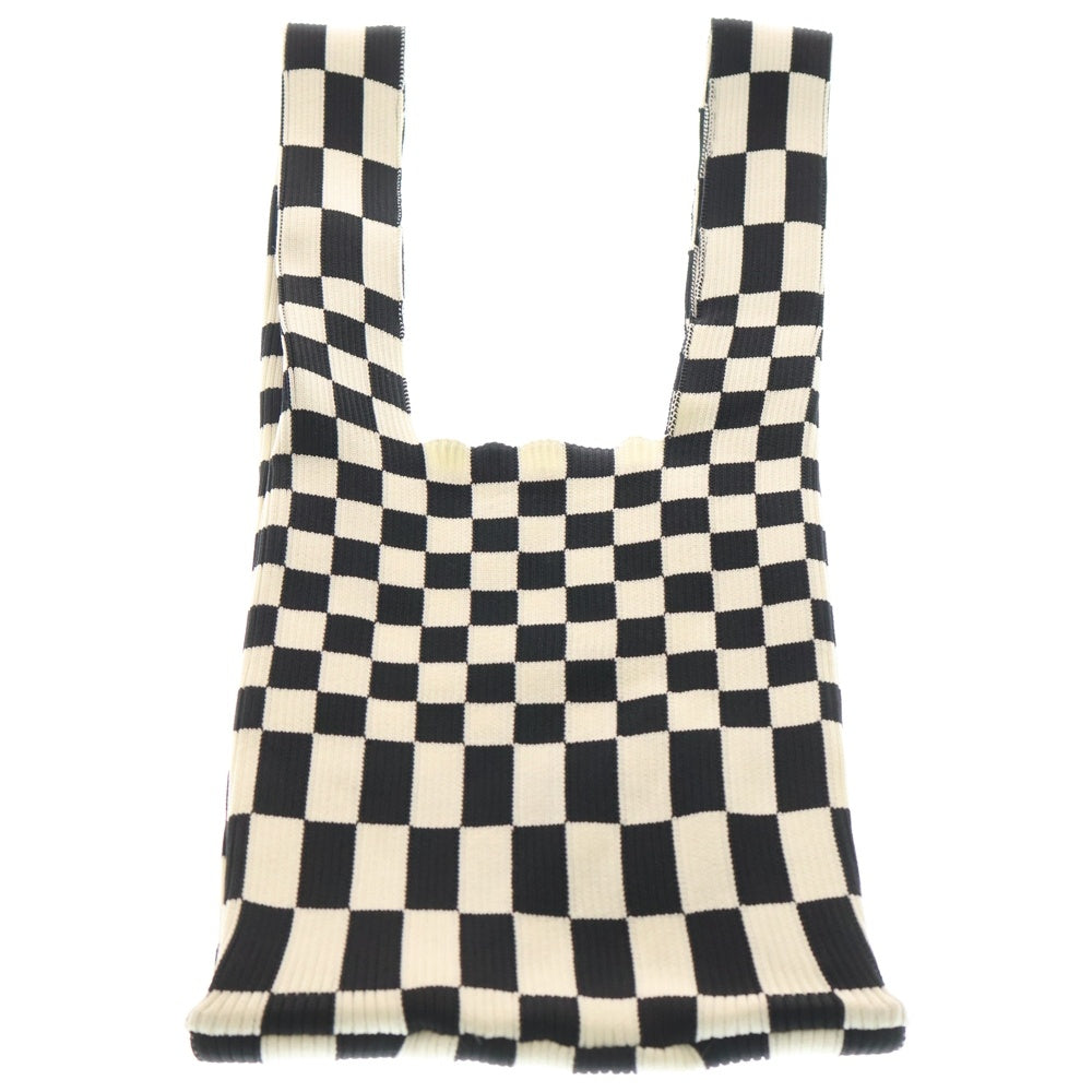 LASTFRAME(ラストフレーム) ICHIMATSU MARKET BAG 市松模様 マーケットハンドバッグ チェッカーフラッグ ブラック/ホワイト レディース