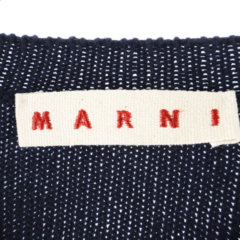 MARNI(マルニ) 24AW バックロゴ ボクシーフィットカーディガン レディース ネイビー CDMD0309Q1