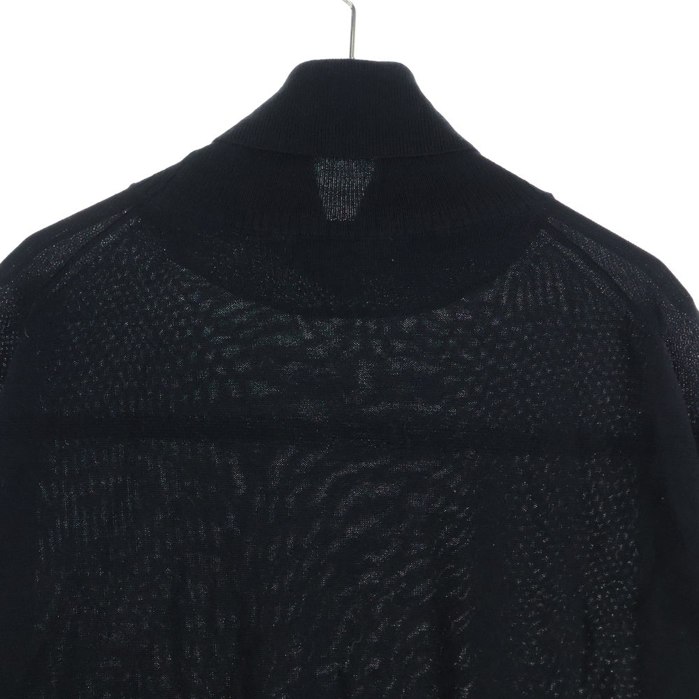 nano universe(ナノユニバース) 毛玉レスニット ファインゲージ タートルネック ウールニット ブラック 668-4222226