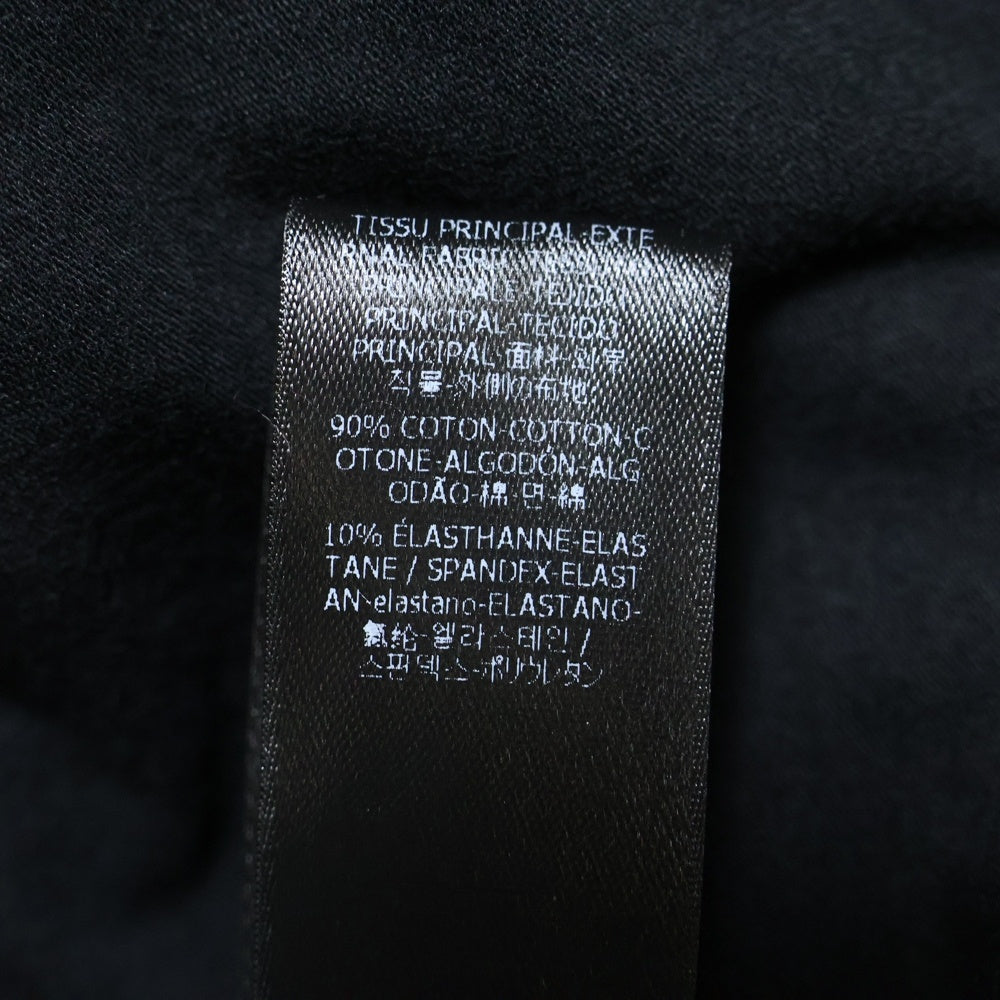 BALMAIN(バルマン) Vネック バックロゴ刺繍 半袖 クルーネック Tシャツ ブラック BRM805200