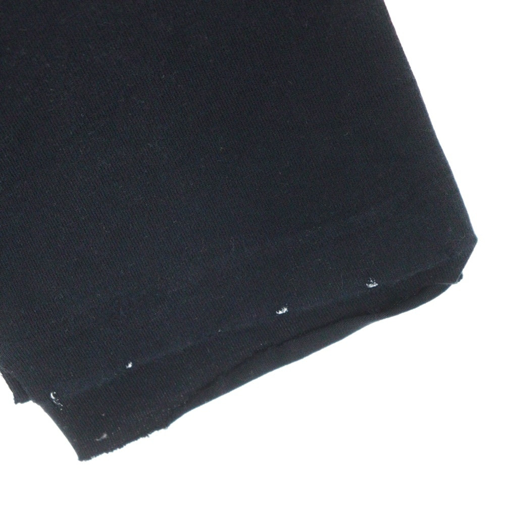 BALENCIAGA(バレンシアガ) 22SS アーチロゴ ユーズド加工 長袖 クルーネック Tシャツ ロンT ブラック 681046 TLVJ1