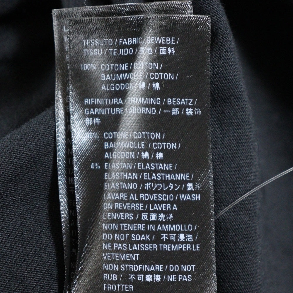 BALENCIAGA(バレンシアガ) 22SS アーチロゴ ユーズド加工 長袖 クルーネック Tシャツ ロンT ブラック 681046 TLVJ1