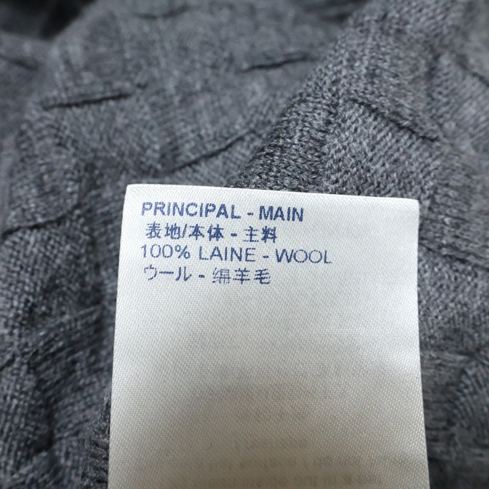 LOUIS VUITTON(ルイヴィトン) 20AW ダミエ総柄クルーネックニット長袖セーター グレー RM202Q VOR HJN40W