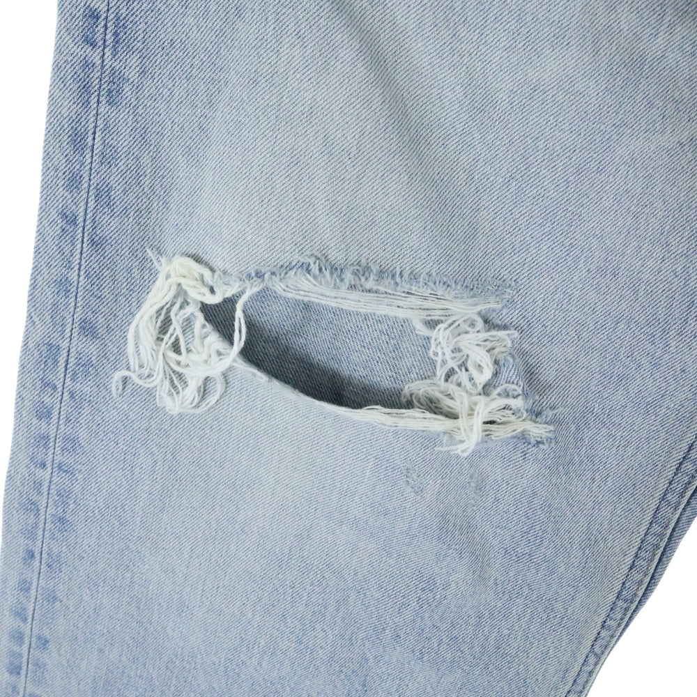 CELINE(セリーヌ) ダメージ加工 ワイドシルエット デニムパンツ インディゴ N946 629V 08ZY