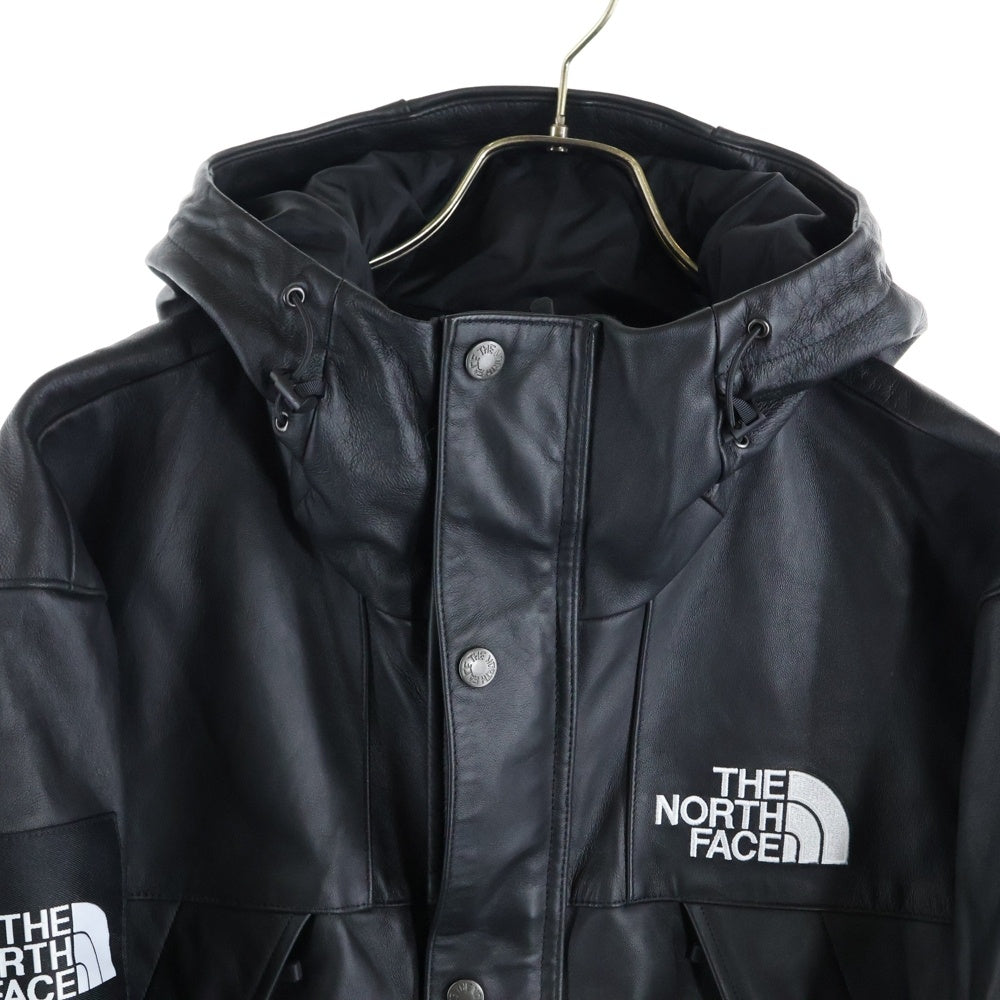 SUPREME(シュプリーム) 18AW ×THE NORTH FACE Leather Mountain Jacket ザノースフェイス レザーマウンテンジャケット ブラック NF0A3VJ8
