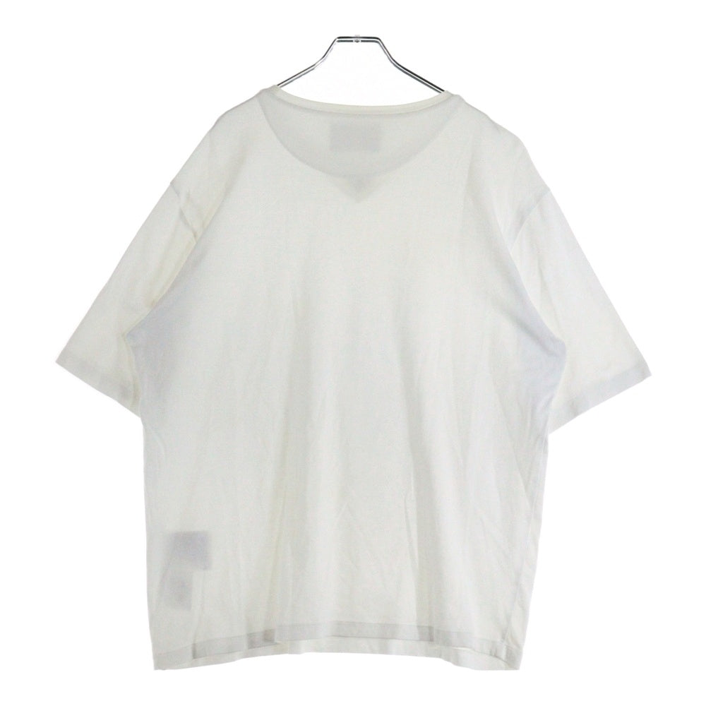 PRADA(プラダ) フロントトライアングルロゴプレート クルーネック 半袖Tシャツ ホワイト UJN861 S232 240