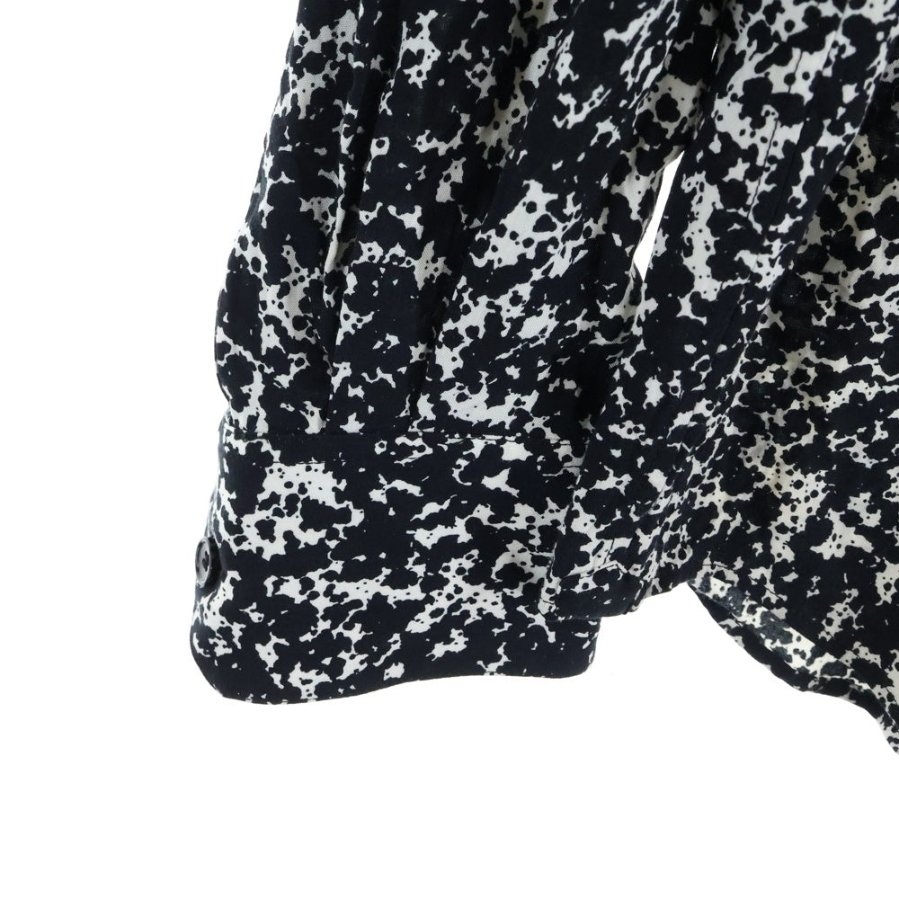 CELINE(セリーヌ) 19AW スプラッター マーブルプリントクラシック総柄長袖シャツ 2C028371F ブラック