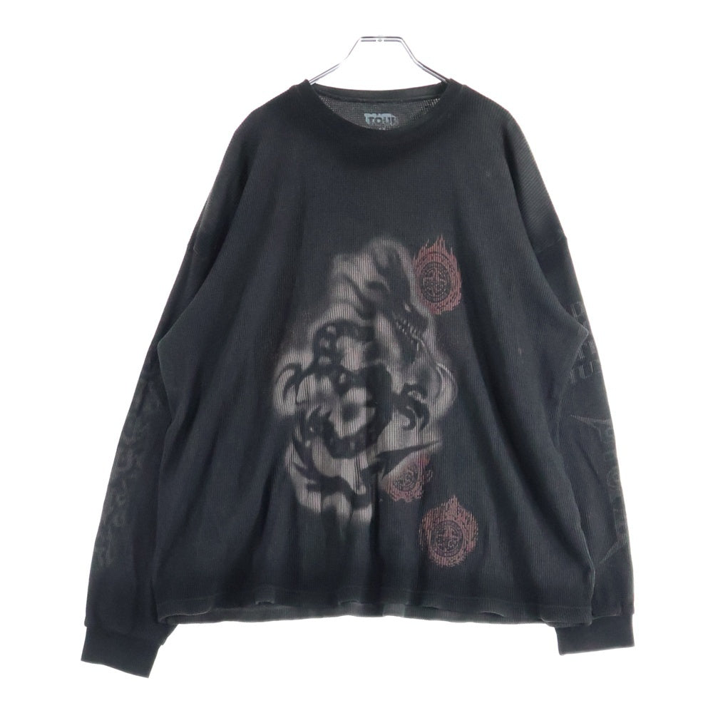 Cactus Jack(カクタスジャック) DELRESTO THERMAL LONGSLEEVE 12 サーマルニット クルーネック 長袖Tシャツ ブラウン