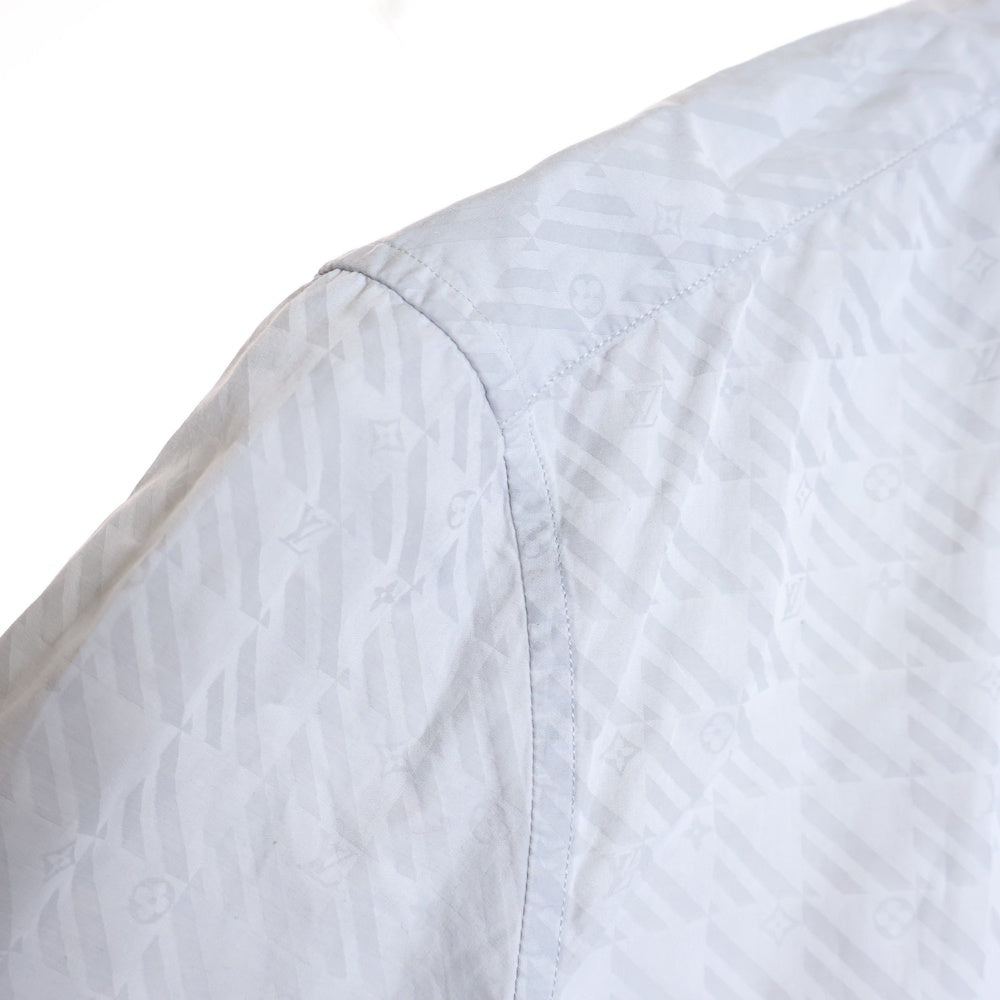 LOUIS VUITTON(ルイヴィトン) 総柄 コットン カッターシャツ 長袖シャツ グレー M4231F MU9 HOFS6W