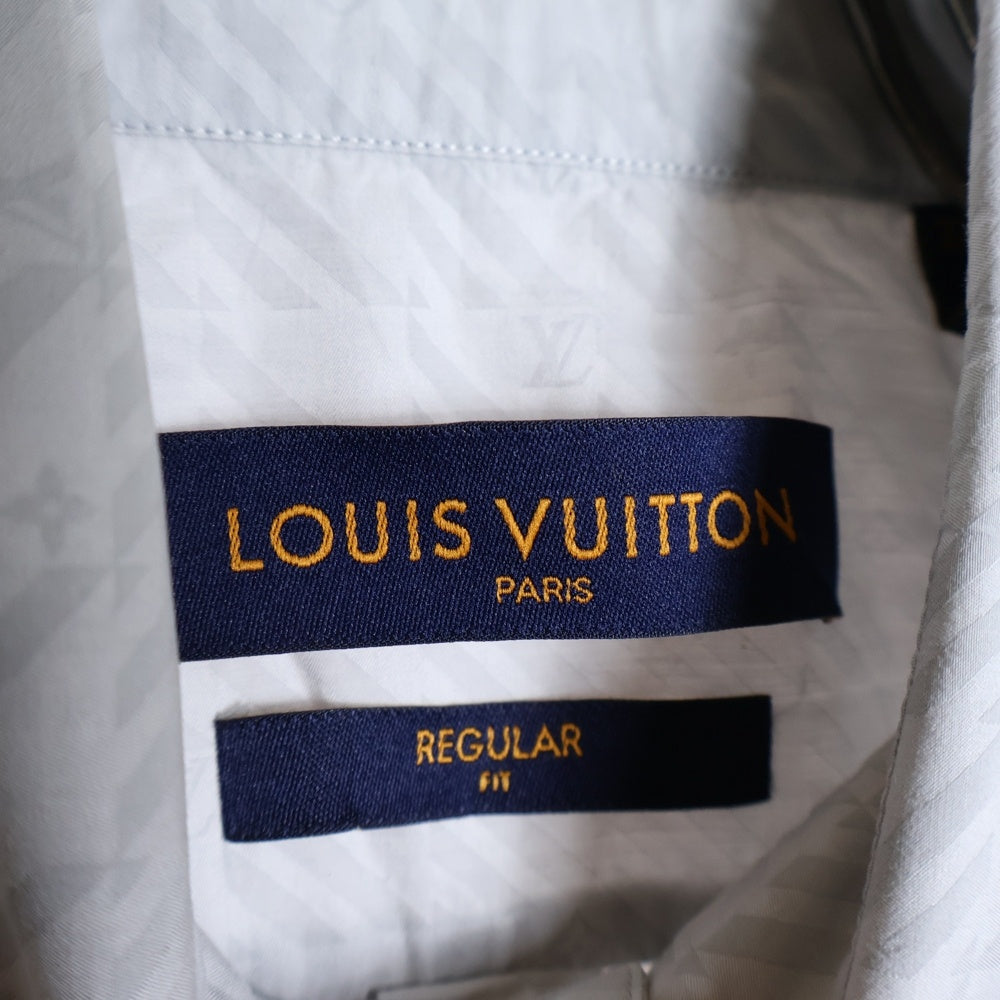 LOUIS VUITTON(ルイヴィトン) 総柄 コットン カッターシャツ 長袖シャツ グレー M4231F MU9 HOFS6W