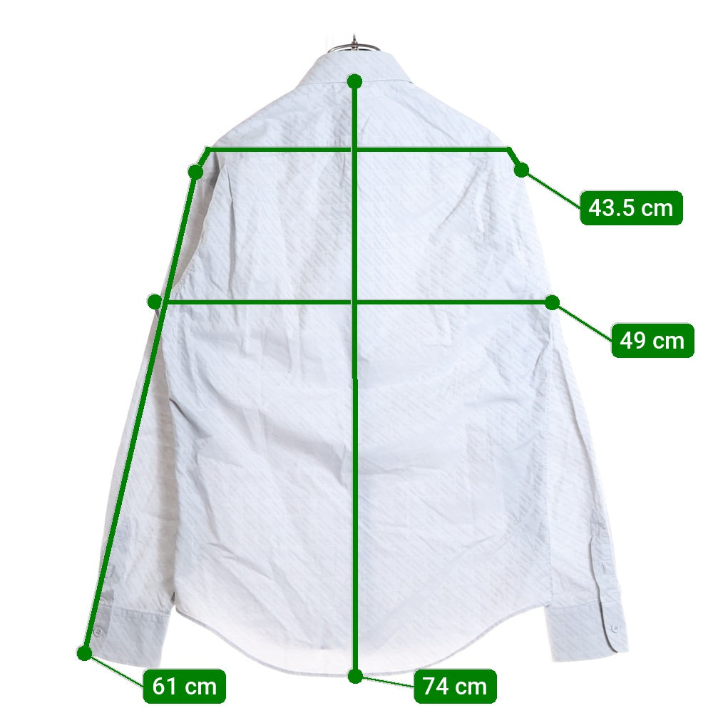 LOUIS VUITTON(ルイヴィトン) 総柄 コットン カッターシャツ 長袖シャツ グレー M4231F MU9 HOFS6W