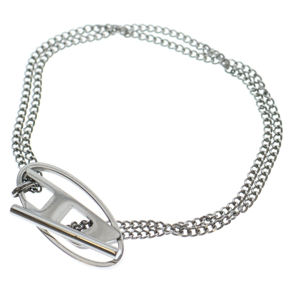 DIESEL(ディーゼル) 24SS Chain Necklace Dロゴ ブレスレット シルバー Dx1534040