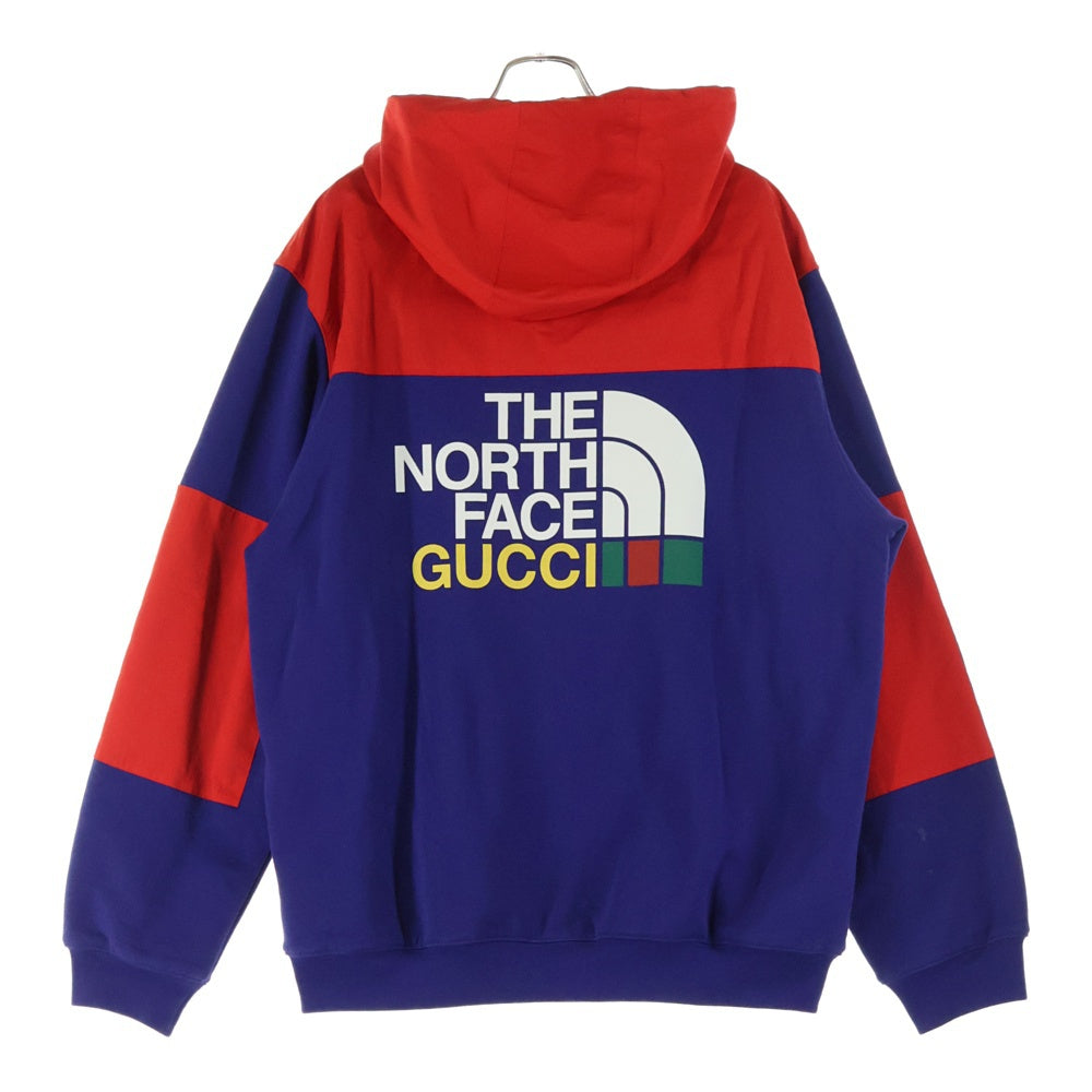 GUCCI(グッチ) ロゴ刺繍 バイカラージップアップブルゾン レッド