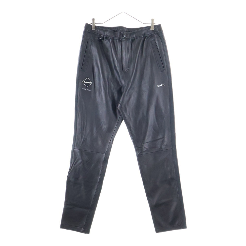 F.C.R.B./F.C.Real Bristol/FCRB(エフシーアールビー/エフシーレアルブリストル) 25AW LEATHER TRACK PANTS レザートラックパンツ ジョガーパンツ ブラック FCRB-252080