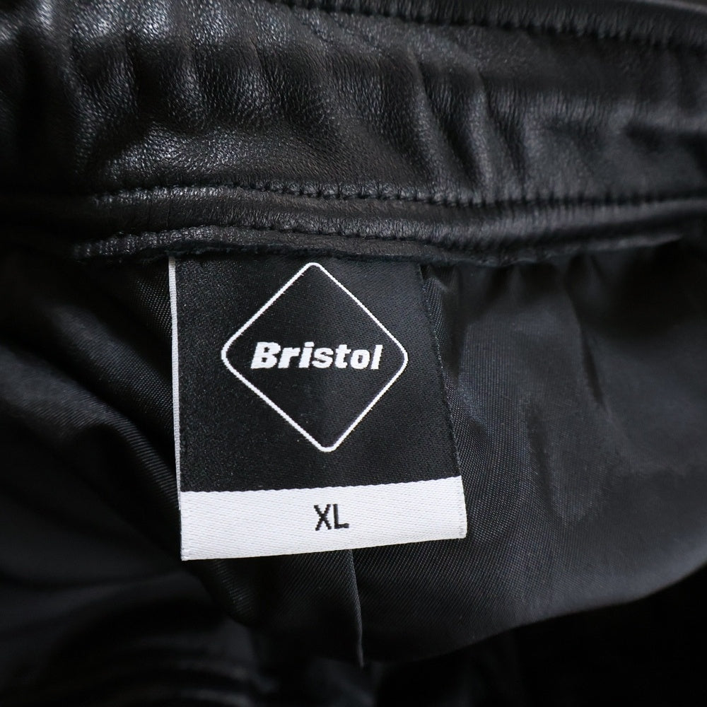 F.C.R.B./F.C.Real Bristol/FCRB(エフシーアールビー/エフシーレアルブリストル) 25AW LEATHER TRACK PANTS レザートラックパンツ ジョガーパンツ ブラック FCRB-252080