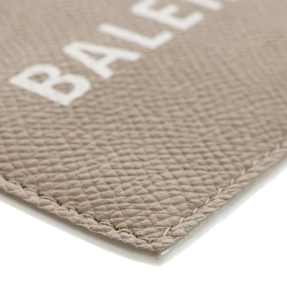 BALENCIAGA(バレンシアガ) ロゴプリント ネックウォレット レザー カードケース ベージュ 594548 1290