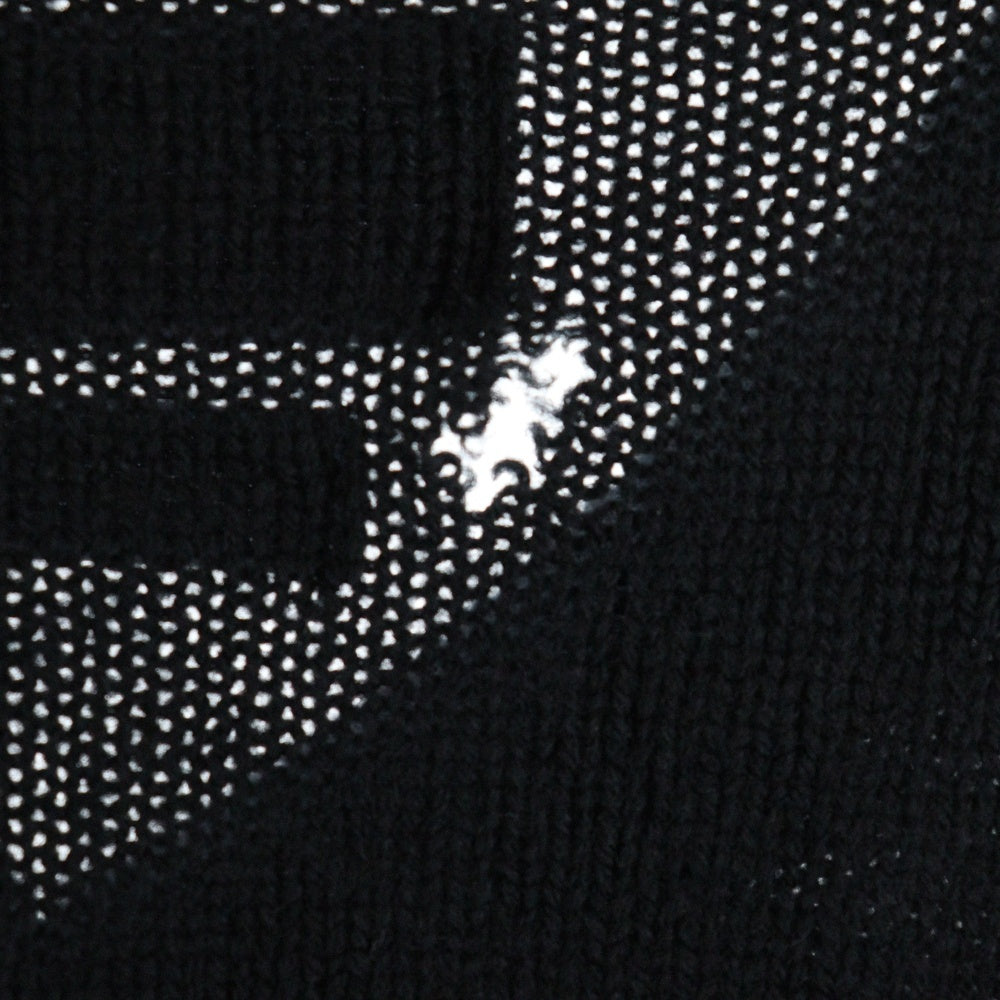 POLO RALPH LAUREN(ポロラルフローレン) OLD フロントロゴ刺繍 ウール Vネック 長袖ニット セーター ブラック