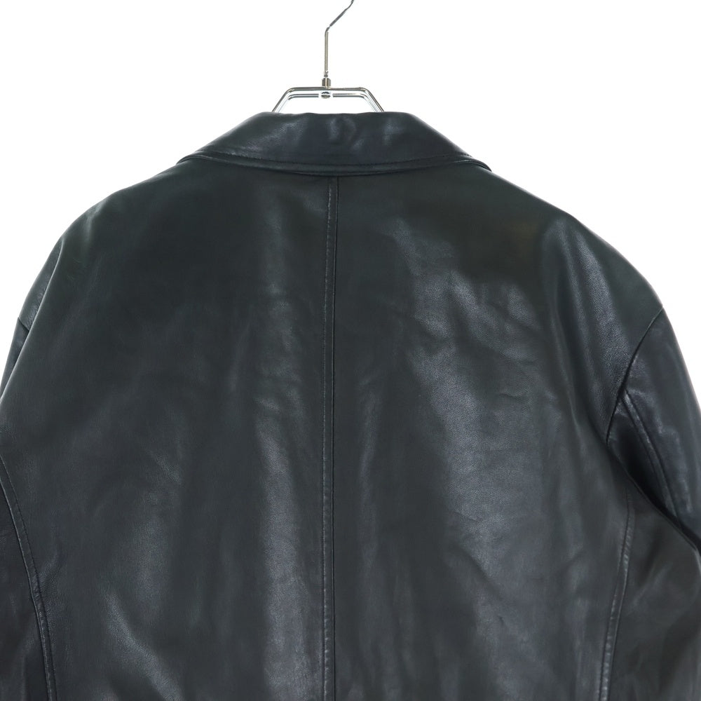 EMPORIO ARMANI(エンポリオアルマーニ) ラムレザー テーラードジャケット ブラック B1G03P