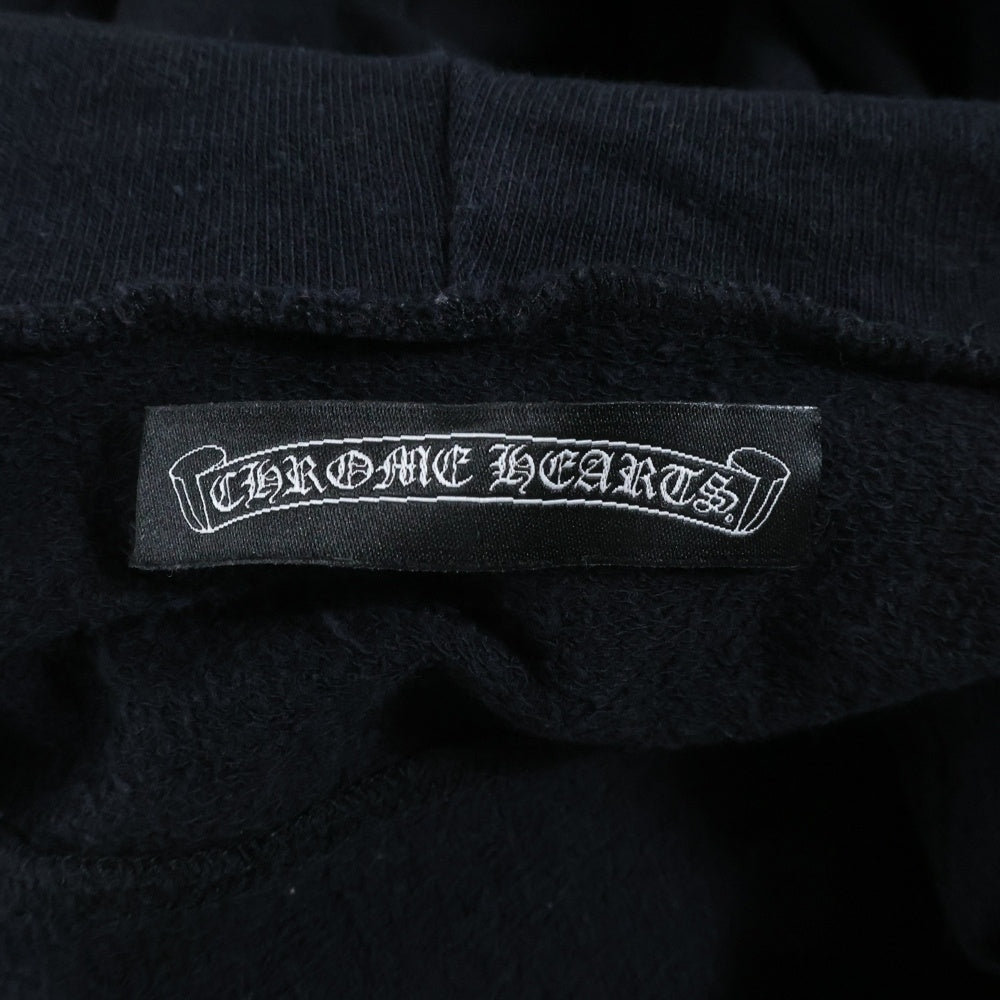 CHROME HEARTS(クロムハーツ) OLD ダガーハーフジップ 袖クロスパッチ付き ハーフジップ パーカー ブラック