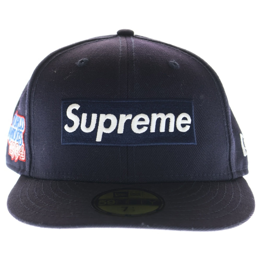 SUPREME(シュプリーム) 20AW ×New Era World Famous Box Logo ボックスロゴ刺繍 キャップ ネイビー