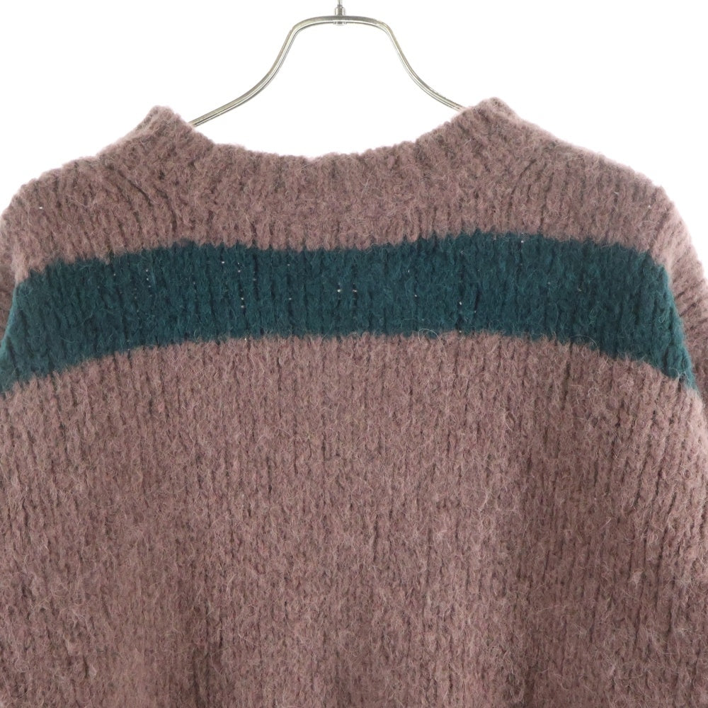 DRIES VAN NOTEN(ドリスヴァンノッテン) クロップド丈 クルーネック モヘア ニット セーター ブラウン レディース