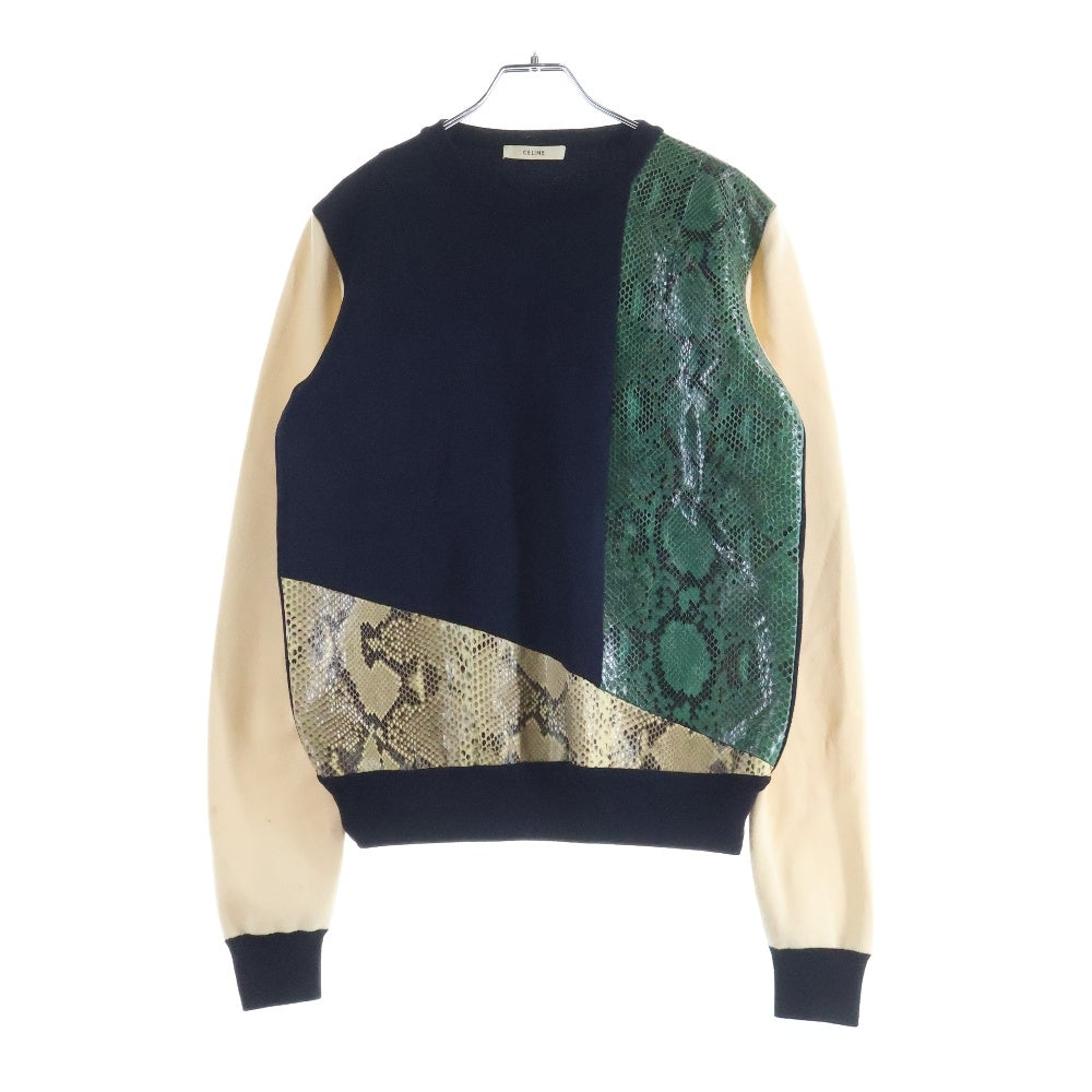 CELINE(セリーヌ) 12AW パイソン フィービー ファイロ クルーネック スウェット トレーナー マルチカラー レディース