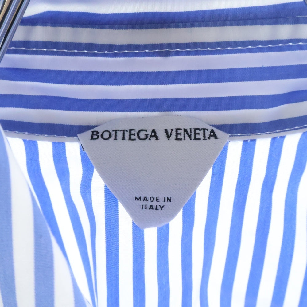 BOTTEGA VENETA(ボッテガヴェネタ) ストライプ コットン 長袖シャツ ブルー/ホワイト 725636 V2FC0 レディース