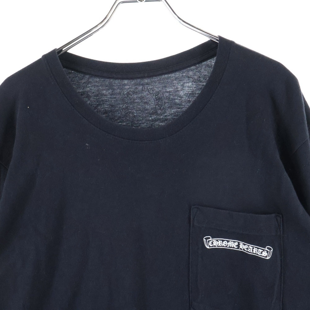 CHROME HEARTS(クロムハーツ) CH SCROLL LABEL FUCKYOU L/S /1 スクロールラベル ファックユーアームプリント長袖Tシャツ ブラック