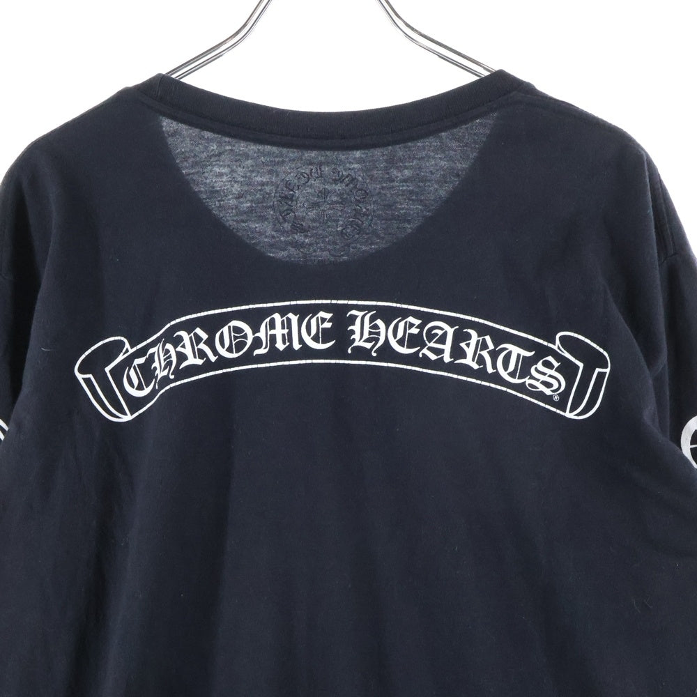 CHROME HEARTS(クロムハーツ) CH SCROLL LABEL FUCKYOU L/S /1 スクロールラベル ファックユーアームプリント長袖Tシャツ ブラック