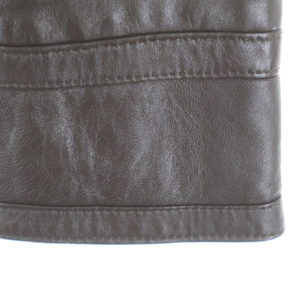 COUP DE CHANCE(クードシャンス) フルスナップボタン ラムレザージャケット レディース ブラウン