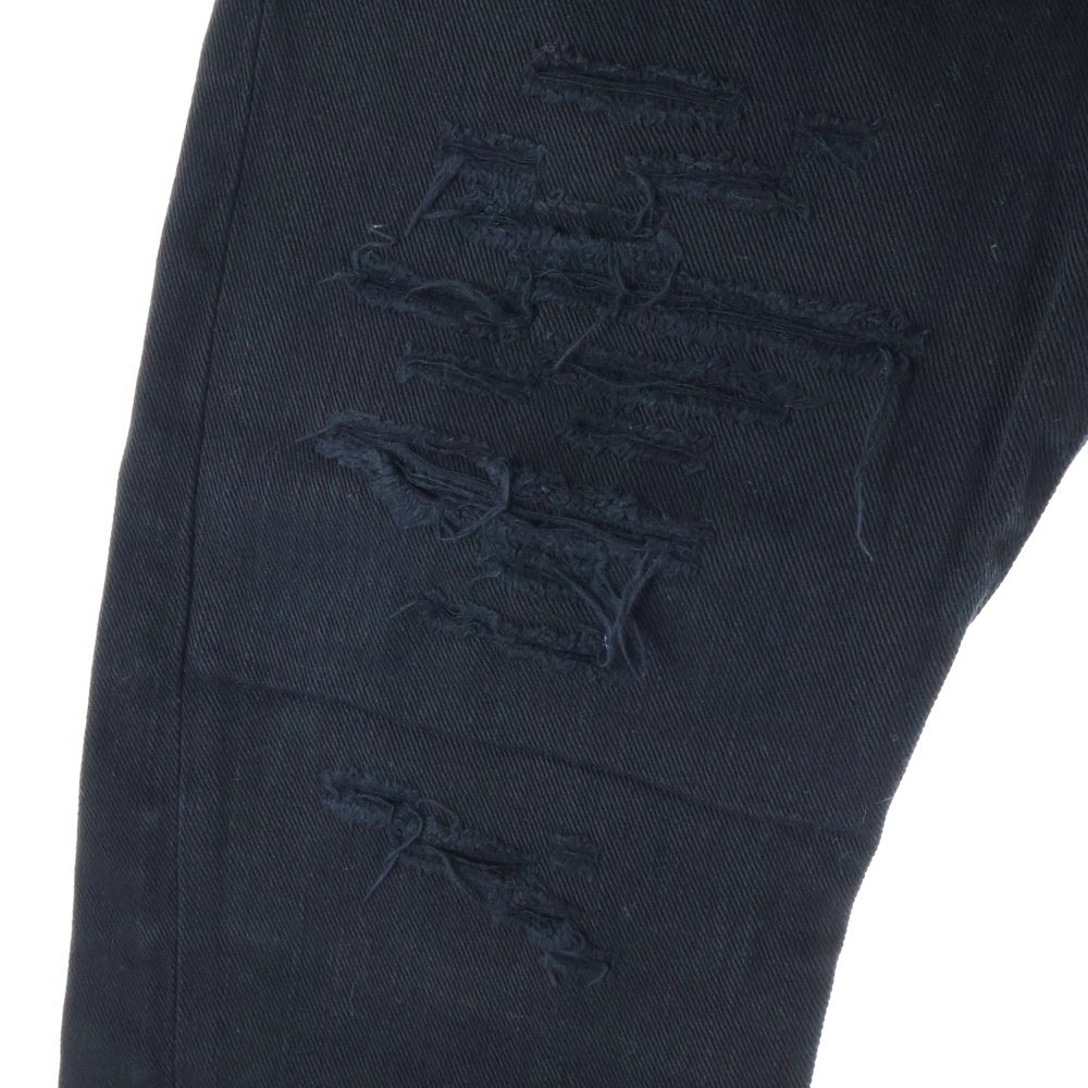 DSQUARED2(ディースクエアード) クラッシュ加工 デニムスキニー パンツ ブラック S74LB0538 STN833