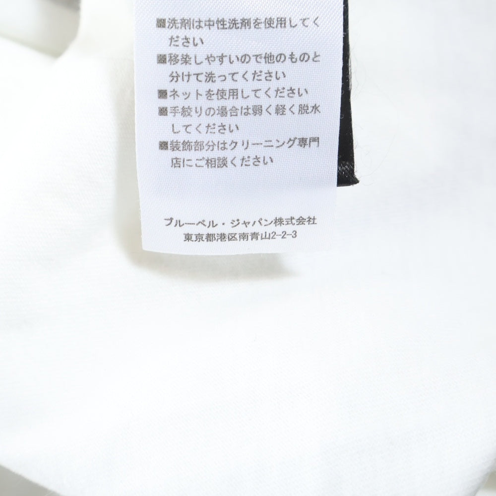 BALMAIN(バルマン) シグネチャーロゴプリント クルーネック 半袖Tシャツ ホワイト RH01601I154