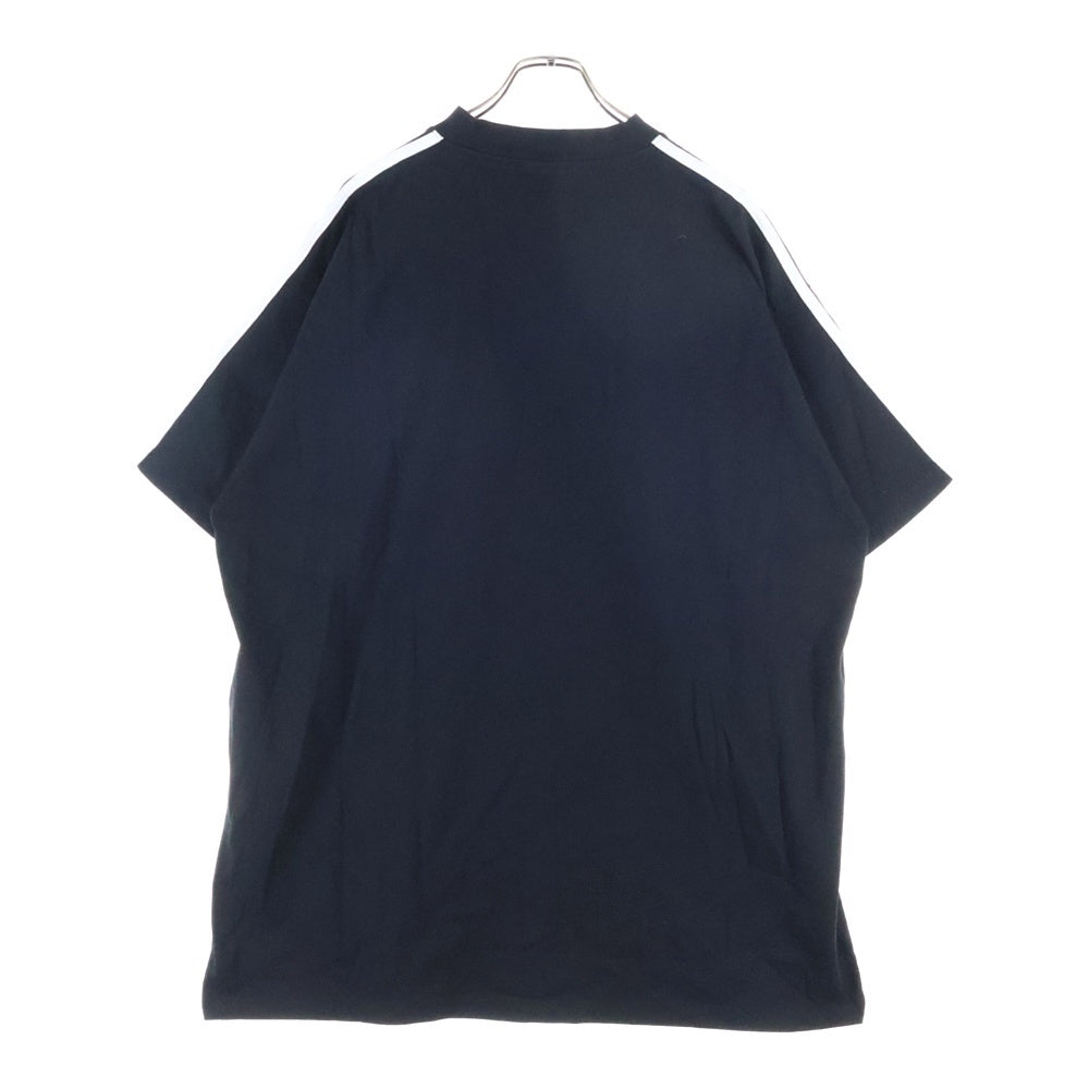 BALENCIAGA(バレンシアガ) ×adidas s Cotton Crew Neck Tee アディダス オーバーサイズ クルーネック 半袖Tシャツ ブラック 739101 TNVA6