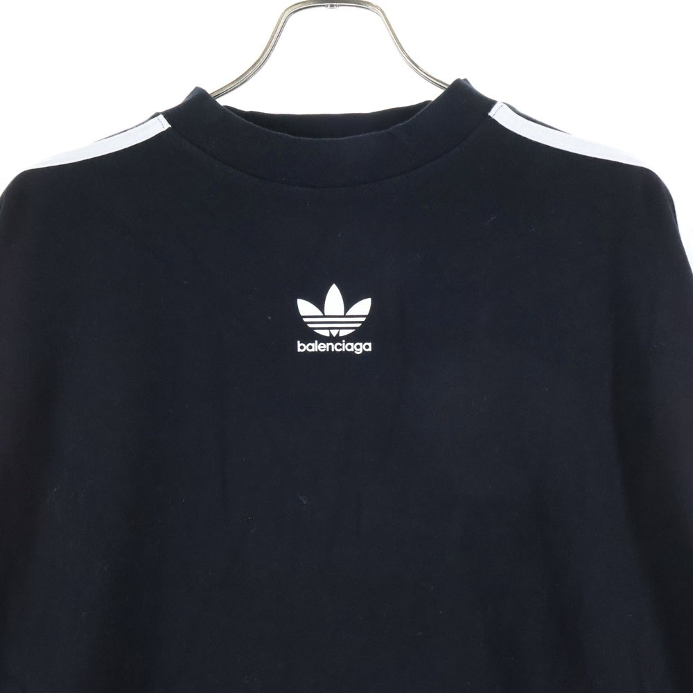 BALENCIAGA(バレンシアガ) ×adidas s Cotton Crew Neck Tee アディダス オーバーサイズ クルーネック 半袖Tシャツ ブラック 739101 TNVA6